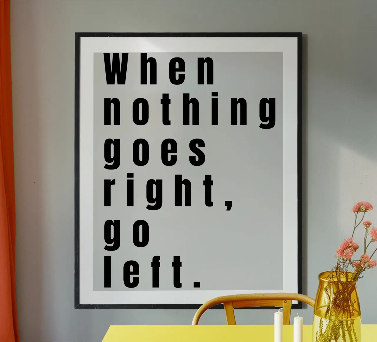 GO LEFT carta hahnemühle da BAWA