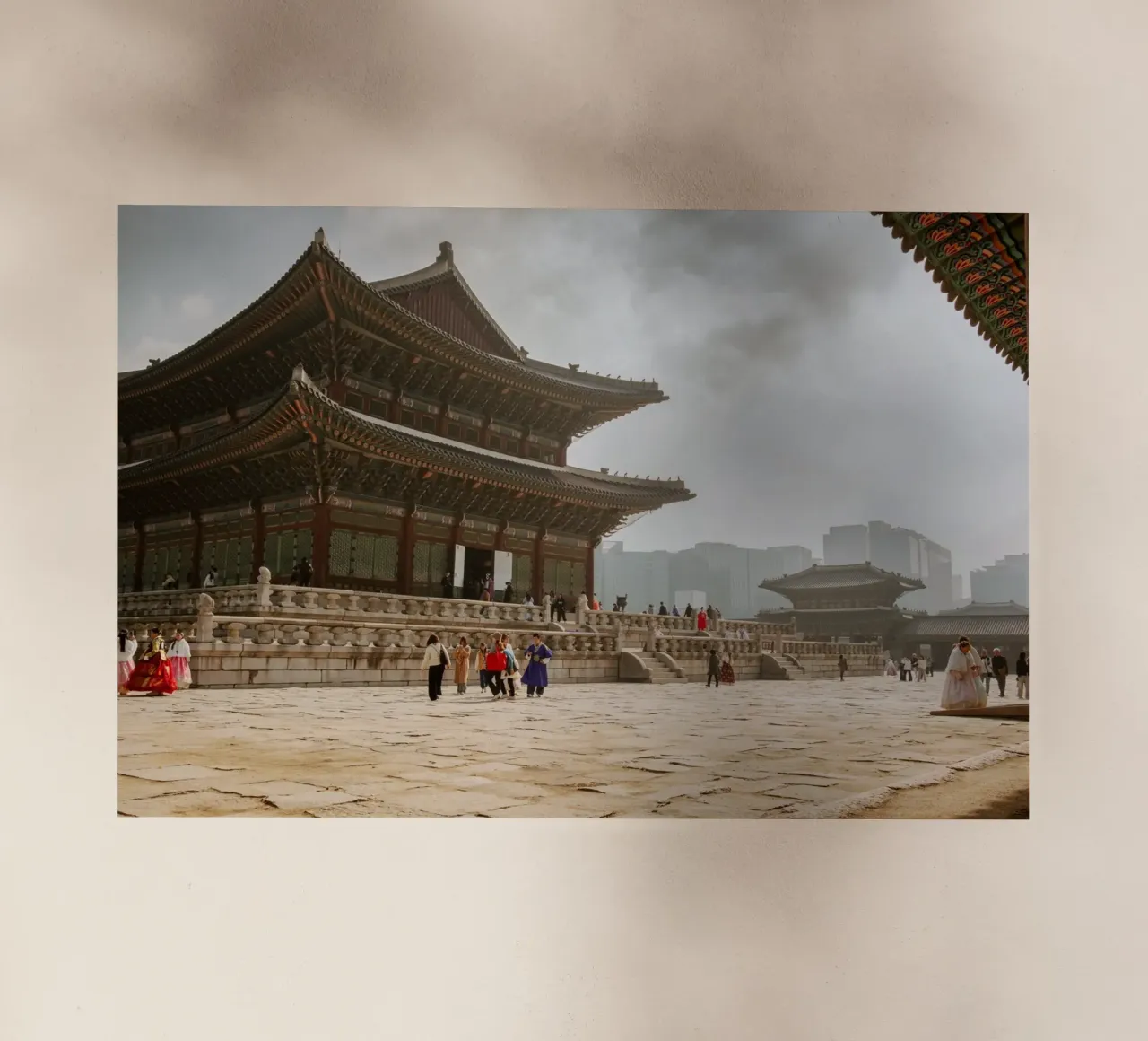 Palazzo Gyeongbokgung a Seul, Corea del Sud pellicola backlit da mbgraphx2