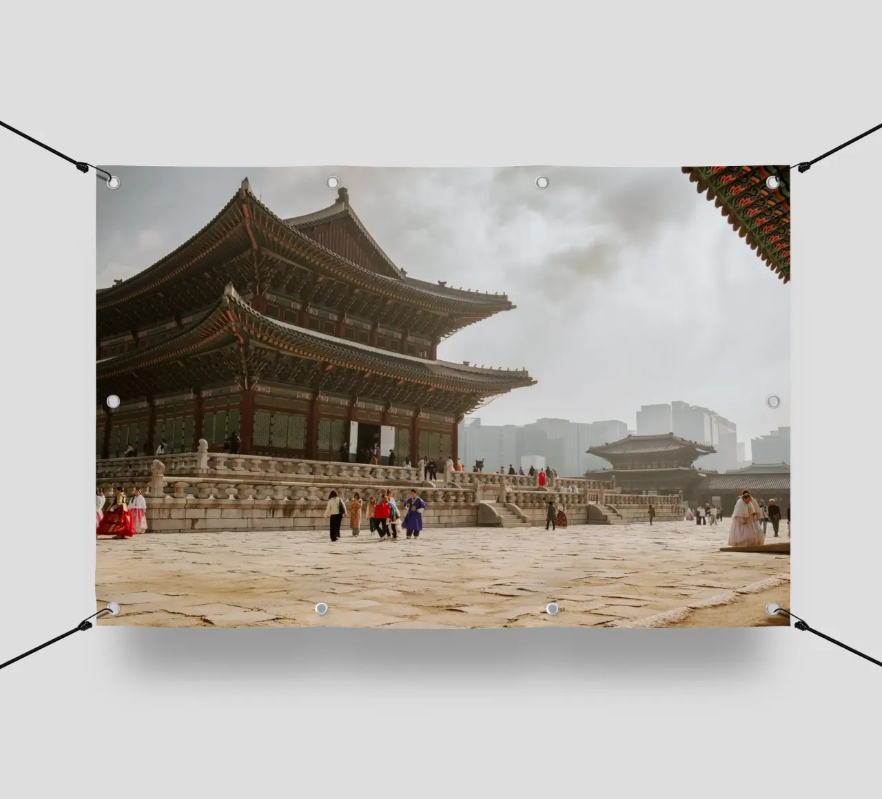 Palazzo Gyeongbokgung a Seul, Corea del Sud telo in pvc da mbgraphx2