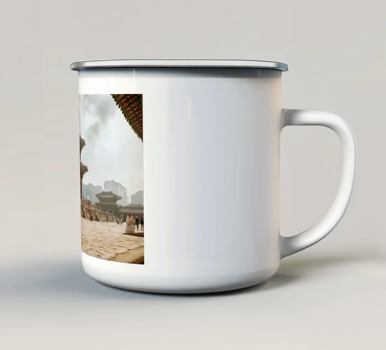 Palazzo Gyeongbokgung a Seul, Corea del Sud tazza in smalto da mbgraphx2