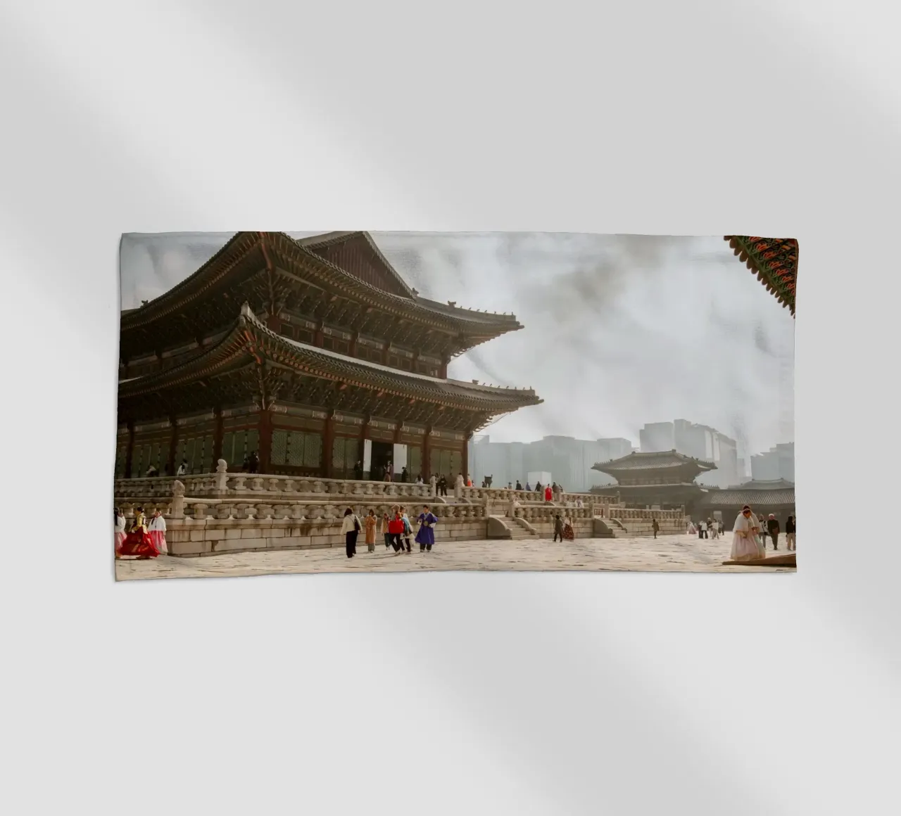 Palazzo Gyeongbokgung a Seul, Corea del Sud telo mare da mbgraphx2