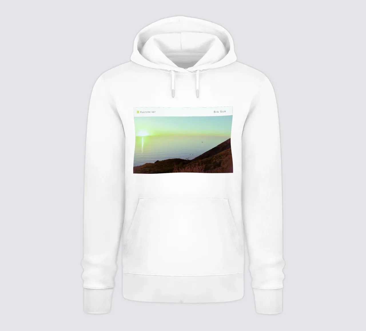 Big Sur Pantone 587 felpa con cappuccio da In Full Color