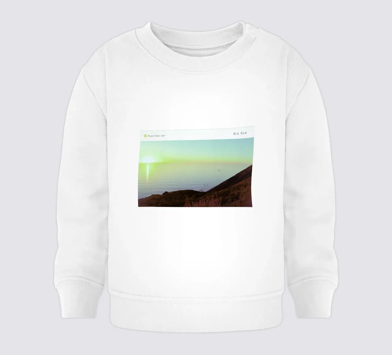 Big Sur Pantone 587 felpa neonato da In Full Color