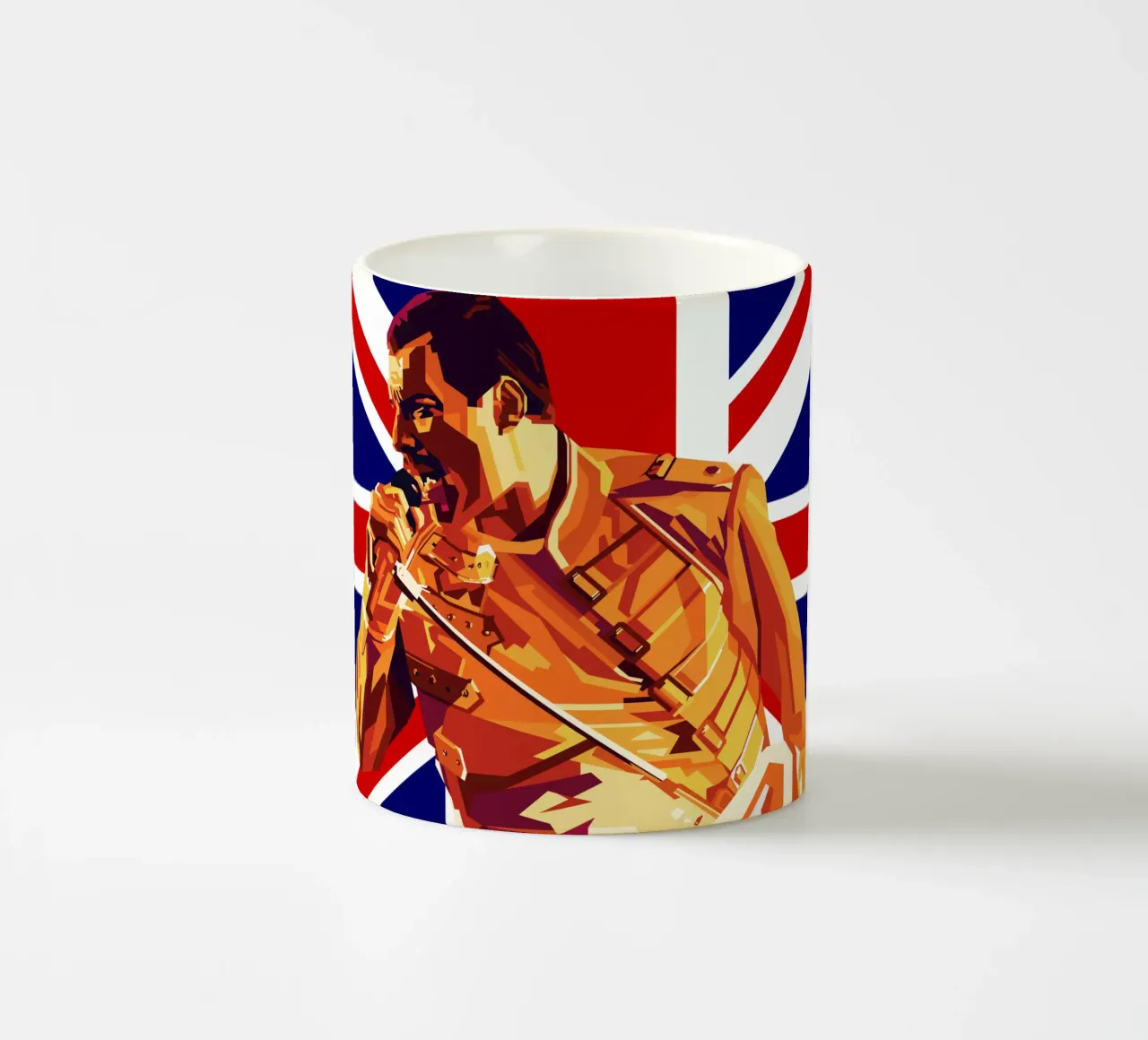 Freddie Mercury Style Popart WPAP tazza in ceramica da KP Artwork