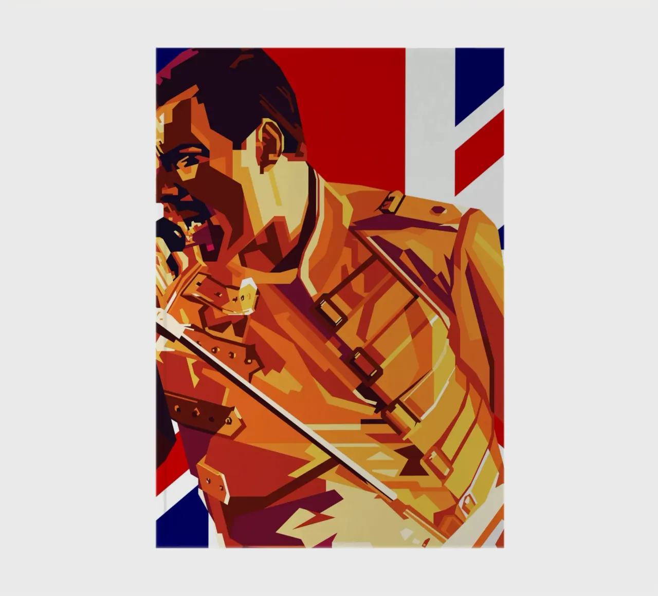 Freddie Mercury Style Popart WPAP diario da KP Artwork