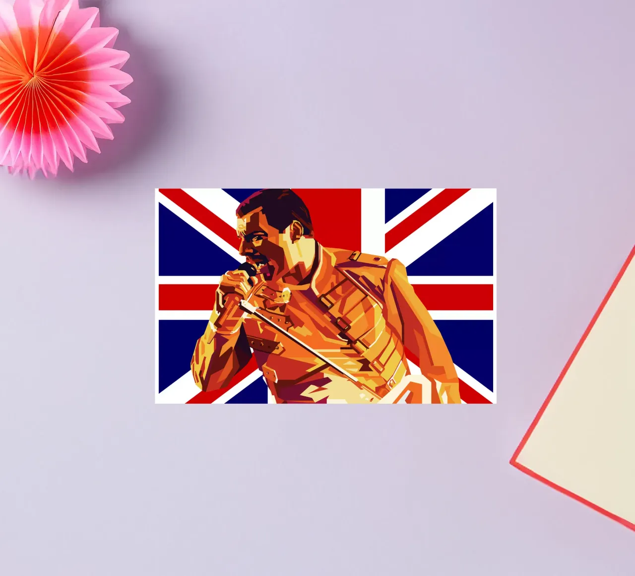 Freddie Mercury Style Popart WPAP adesivo da KP Artwork