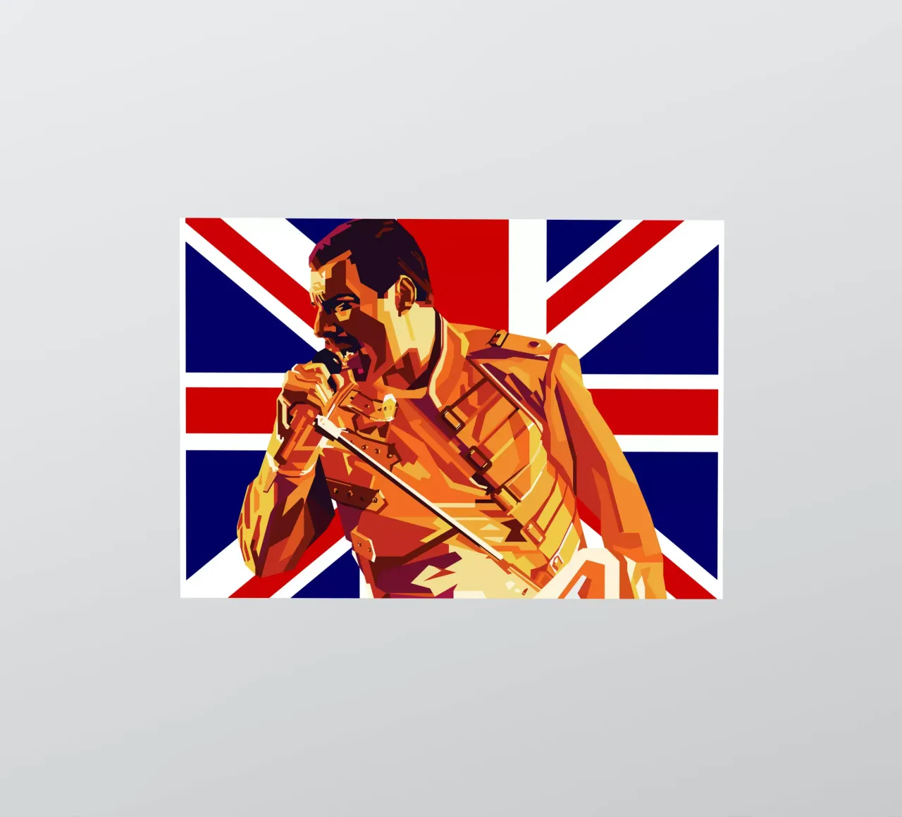 Freddie Mercury Style Popart WPAP adesivo da KP Artwork