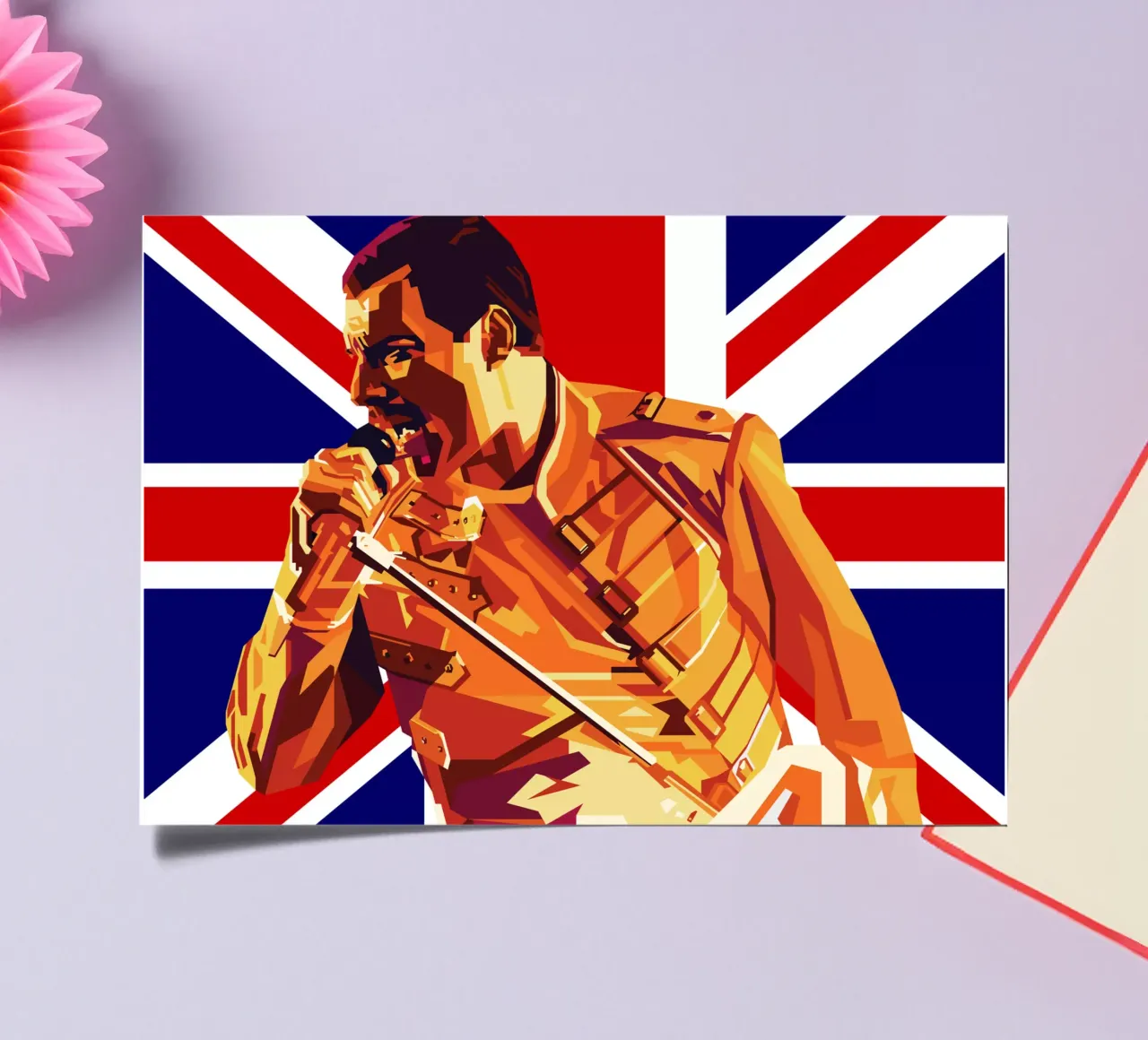 Freddie Mercury Style Popart WPAP foglio adesivo da KP Artwork
