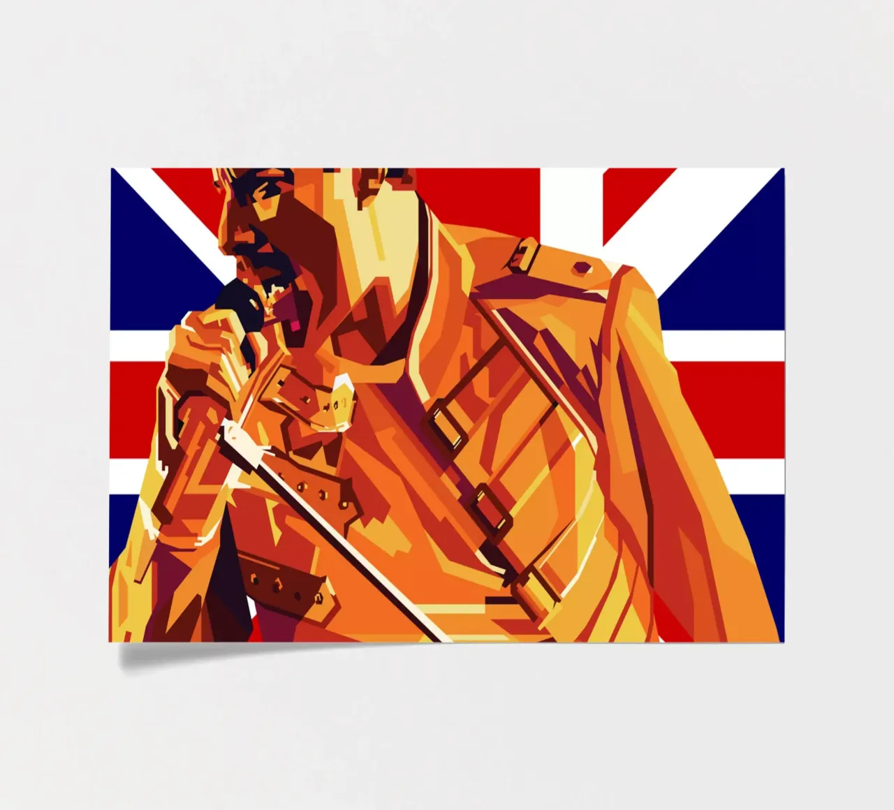Freddie Mercury Style Popart WPAP foglio adesivo da KP Artwork