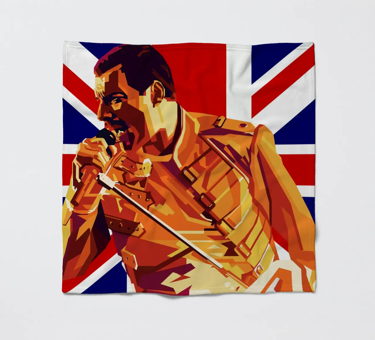 Freddie Mercury Style Popart WPAP coperta in pile da KP Artwork