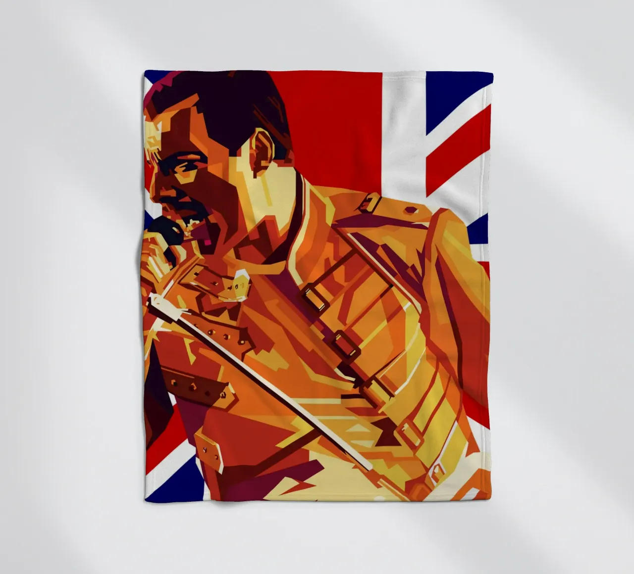 Freddie Mercury Style Popart WPAP coperta in pile da KP Artwork