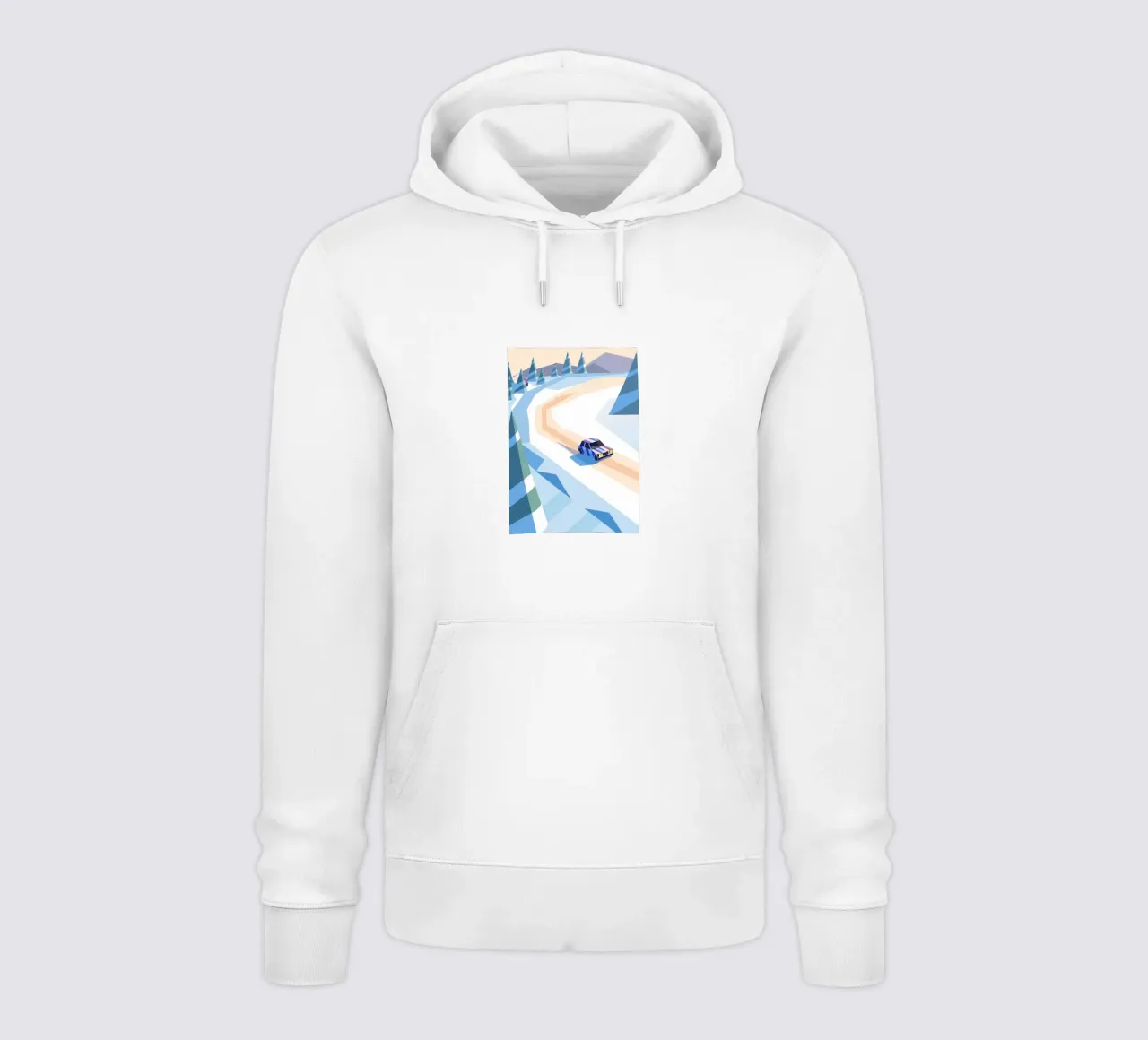 Auto nella neve con stile geometrico felpa con cappuccio da POLYGON SPECIAL