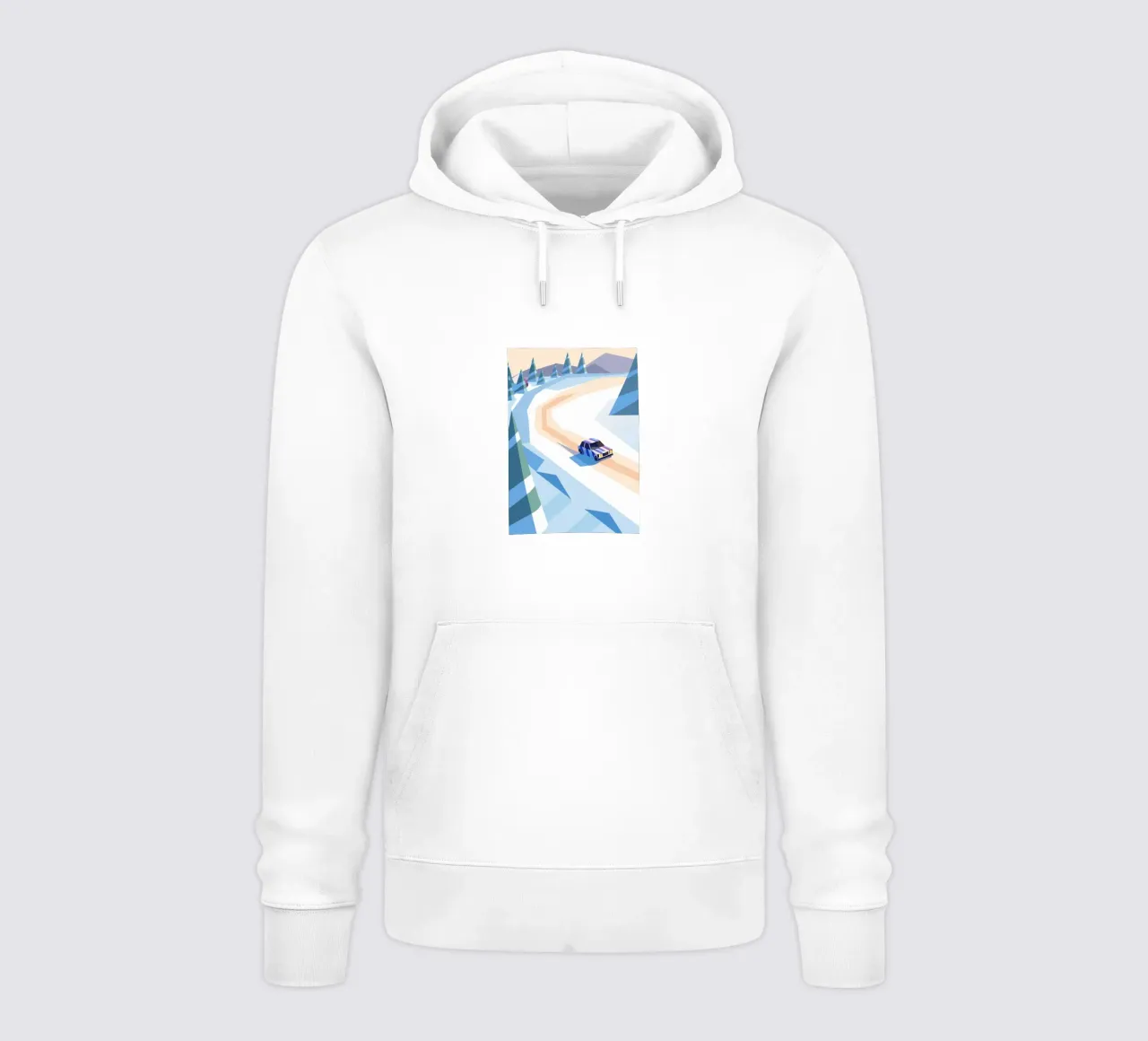 Auto nella neve con stile geometrico felpa con cappuccio da POLYGON SPECIAL
