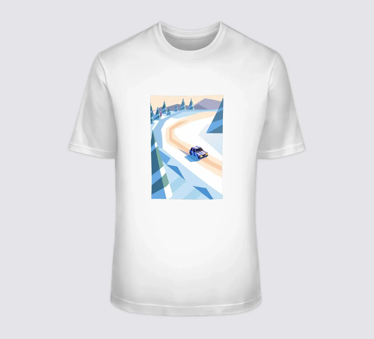 Auto nella neve con stile geometrico t-shirt da POLYGON SPECIAL