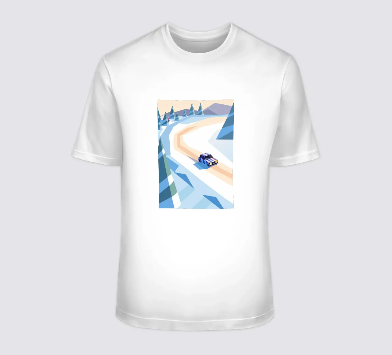 Auto nella neve con stile geometrico t-shirt da POLYGON SPECIAL
