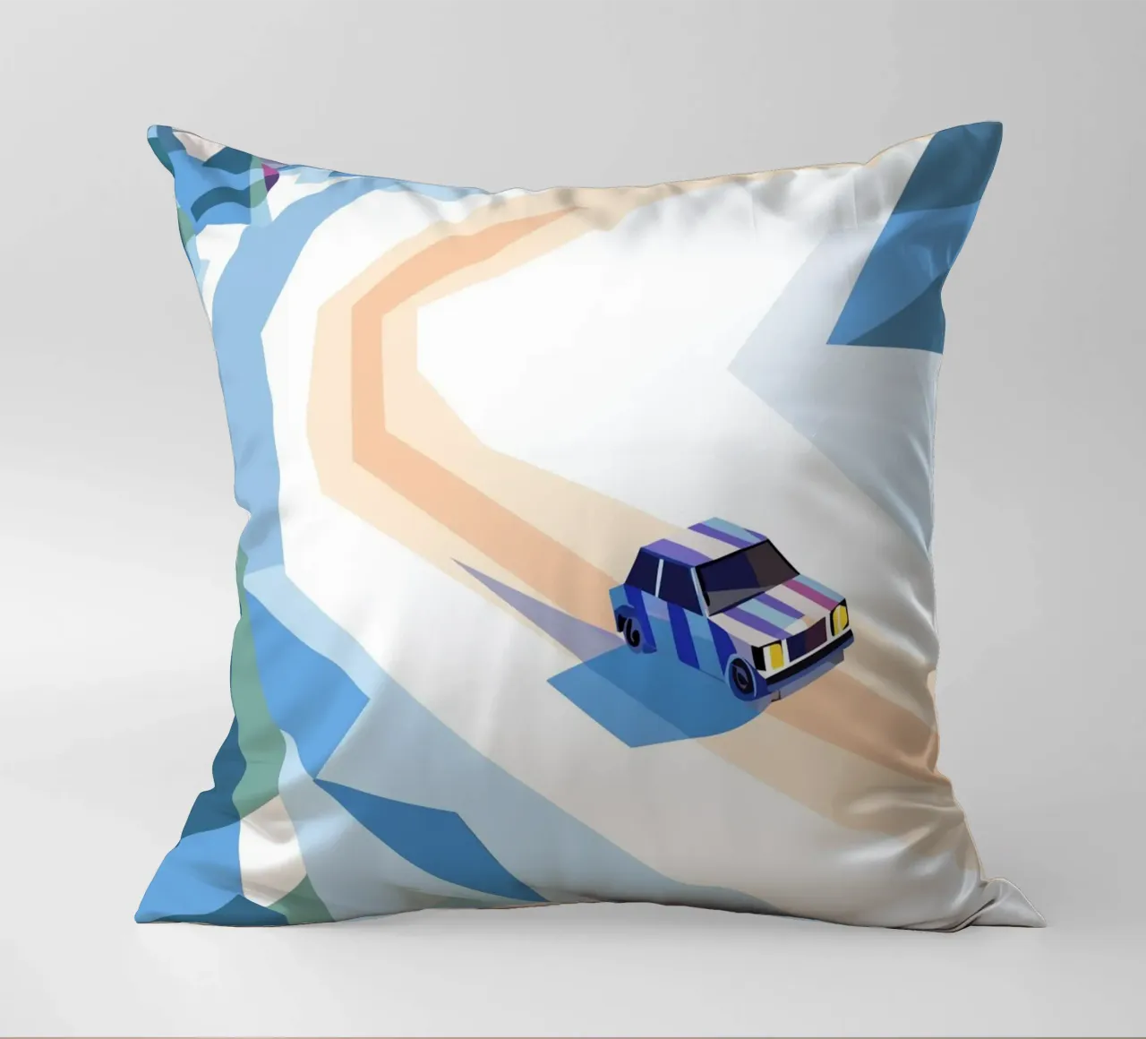 Auto nella neve con stile geometrico cuscino da POLYGON SPECIAL