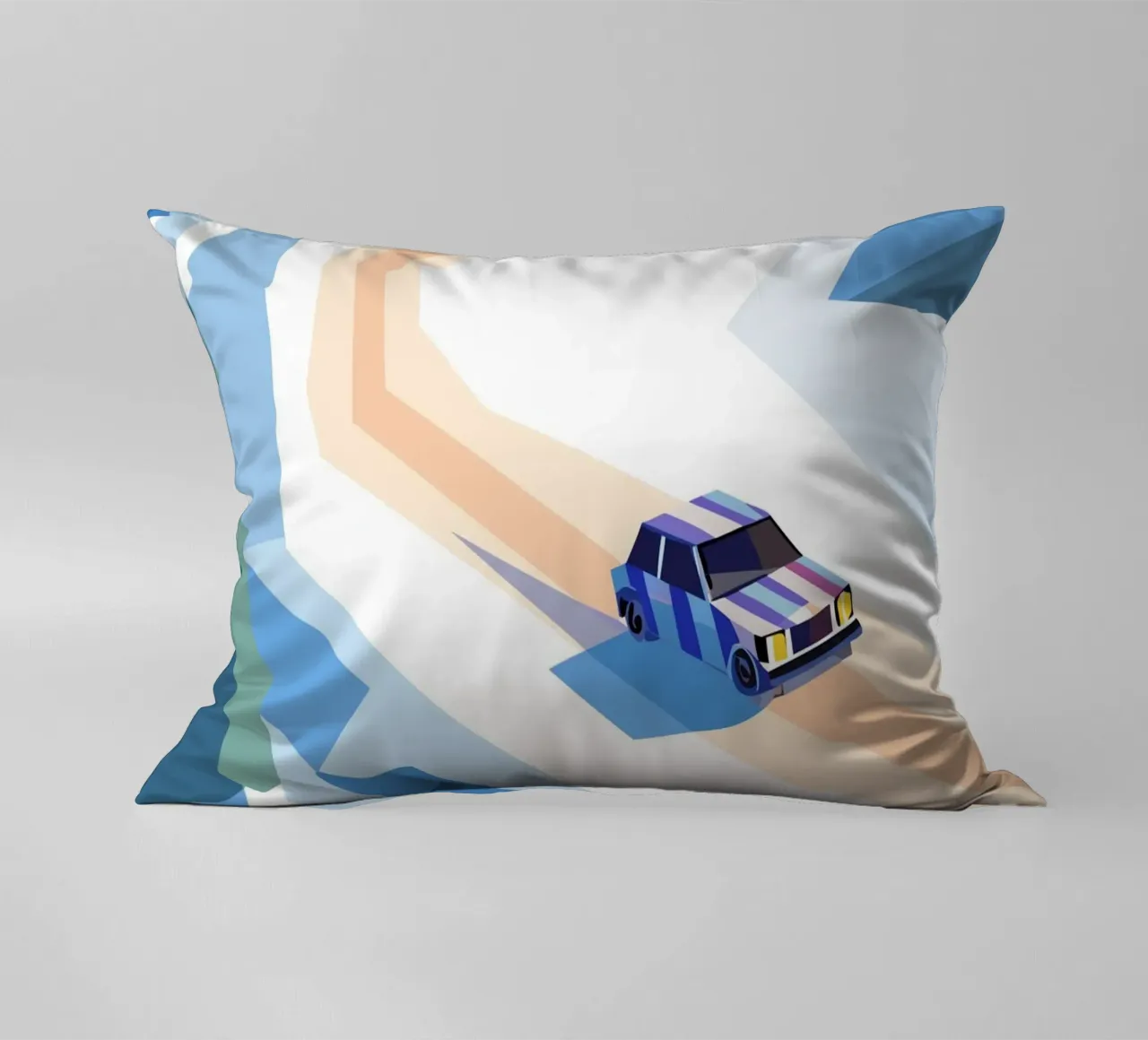 Auto nella neve con stile geometrico cuscino da POLYGON SPECIAL