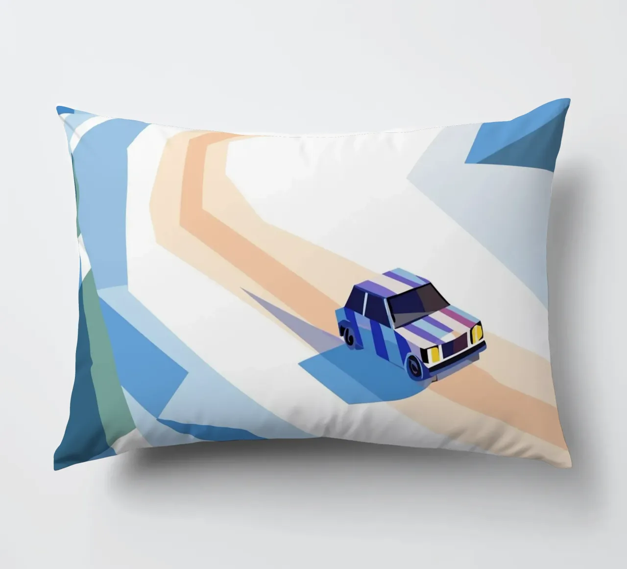 Auto nella neve con stile geometrico cuscino da POLYGON SPECIAL