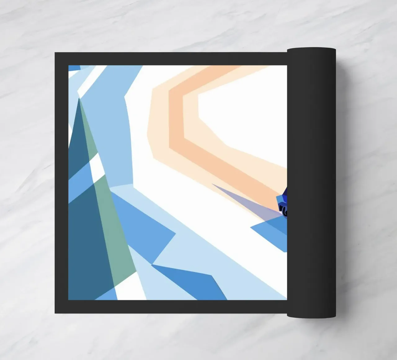 Auto nella neve con stile geometrico zerbino da POLYGON SPECIAL