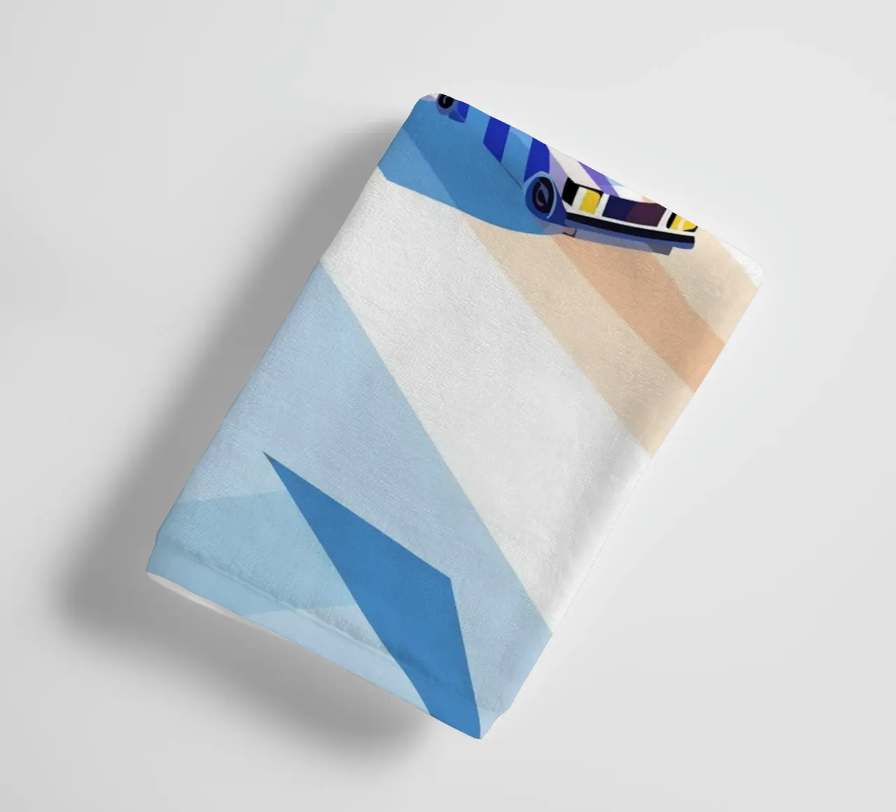 Auto nella neve con stile geometrico asciugamano da bagno da POLYGON SPECIAL