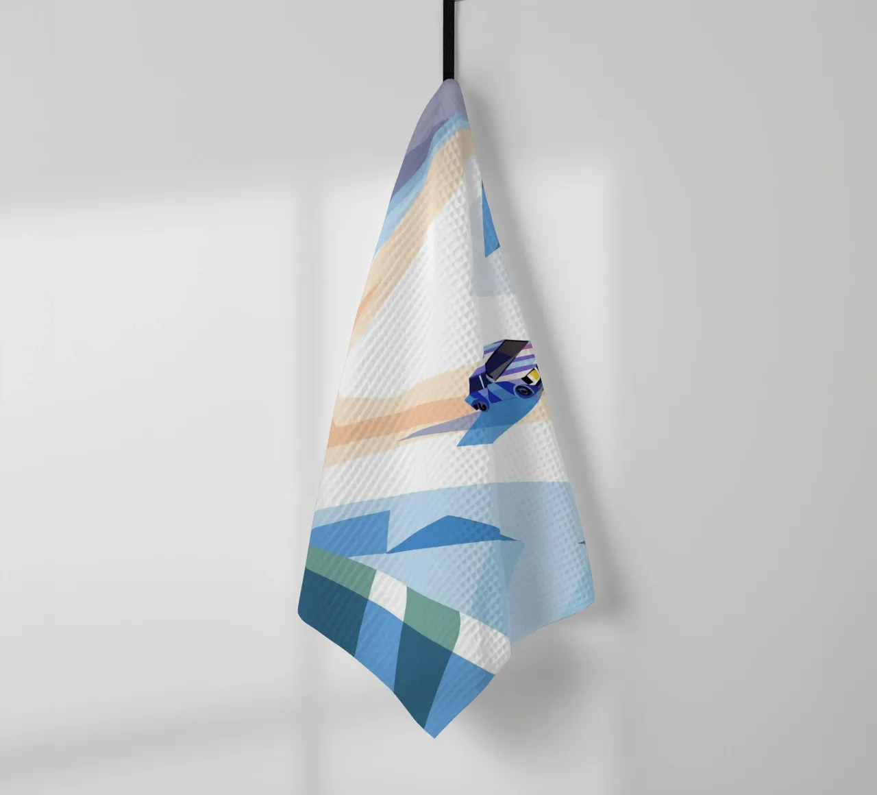 Auto nella neve con stile geometrico canovaccio da cucina da POLYGON SPECIAL