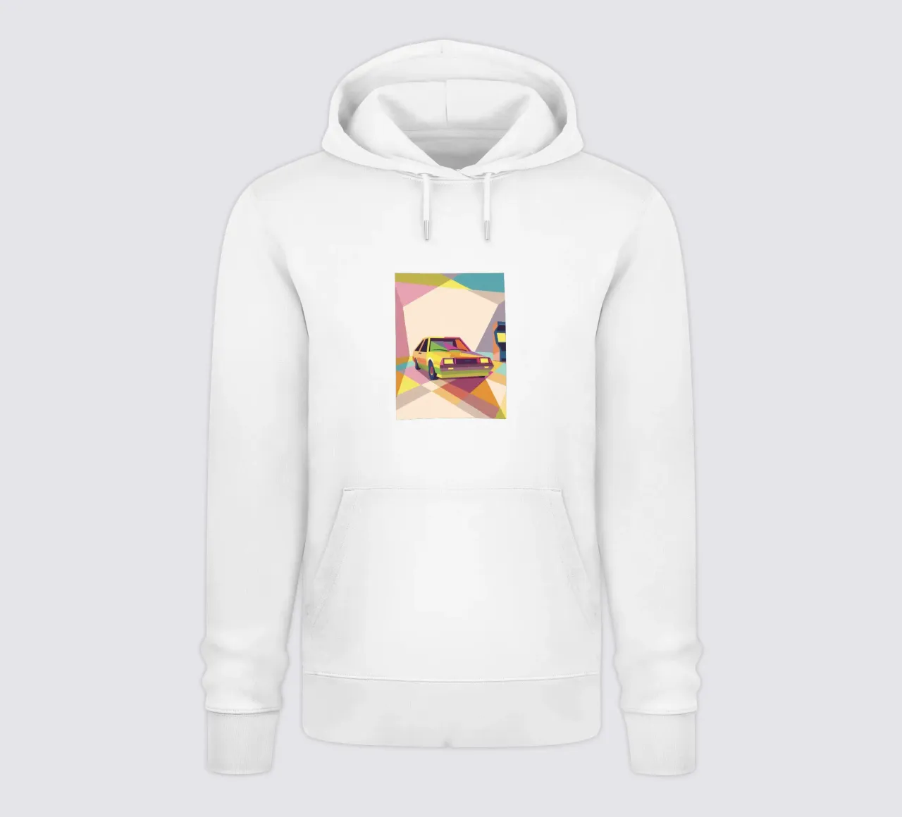 Auto con stile geometrico in una sala giochi felpa con cappuccio da POLYGON SPECIAL