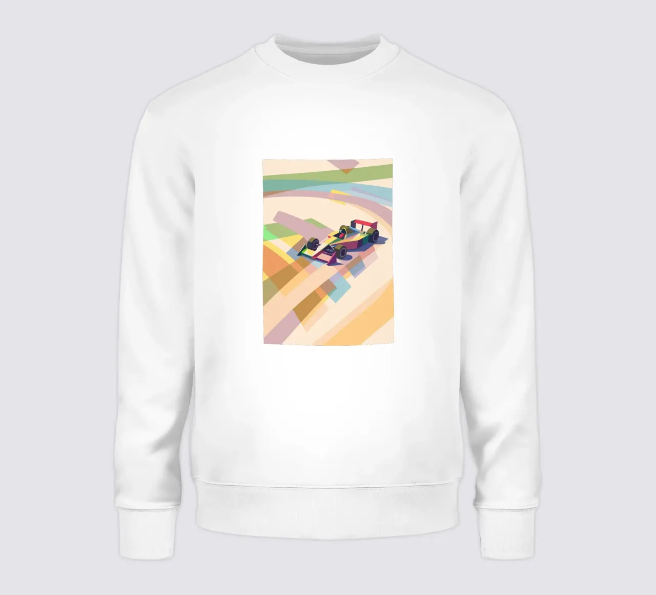 Auto di Formula 1 con stile geometrico astratto felpa da POLYGON SPECIAL