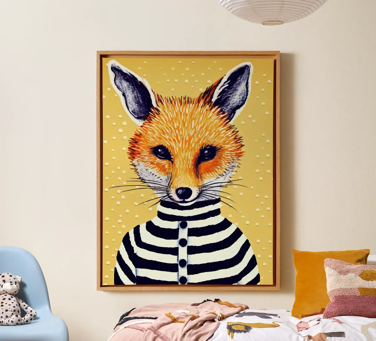 Fox canvas with Floater frame by Artsy Bessy