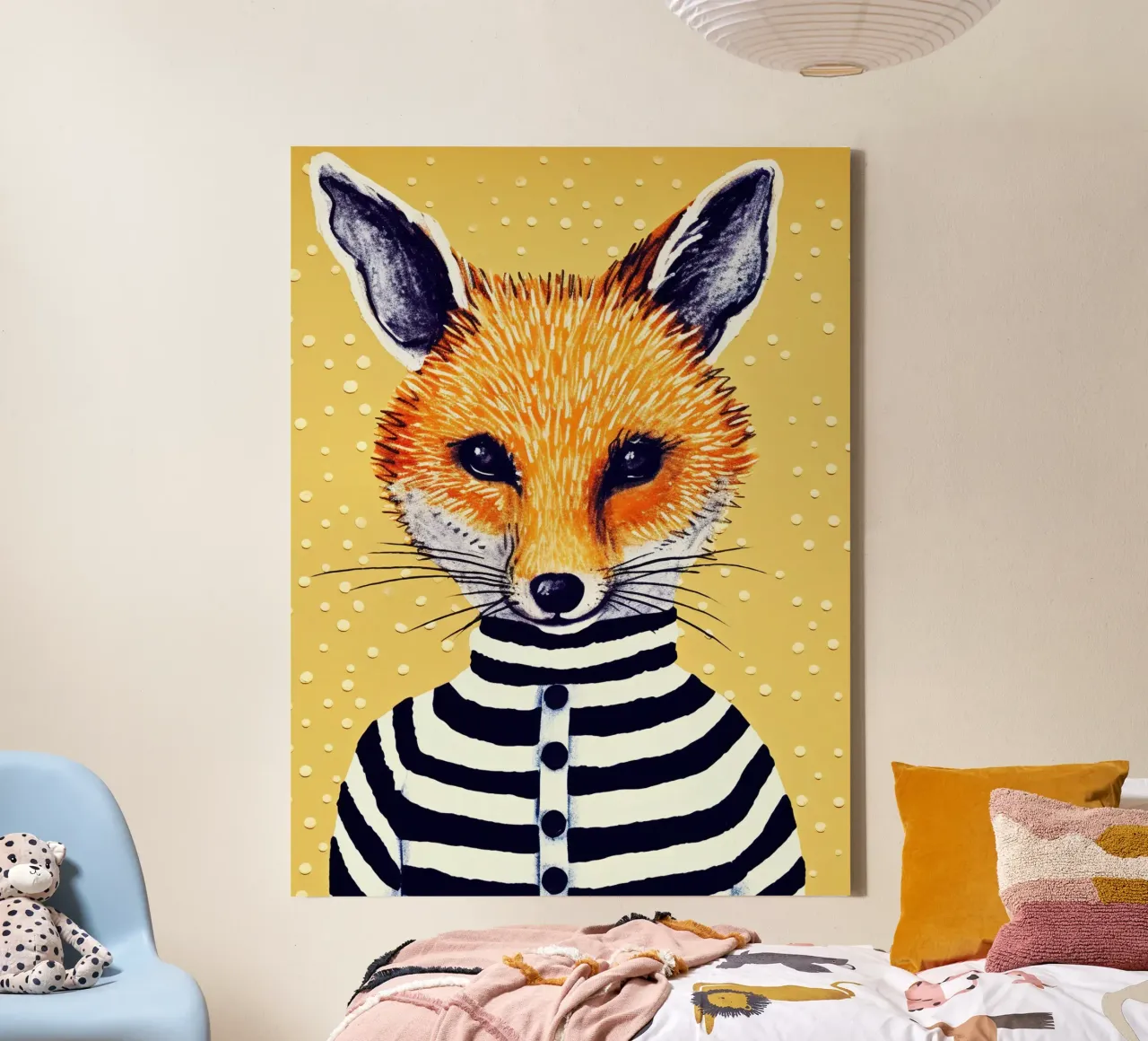 Fox canvas with Floater frame by Artsy Bessy