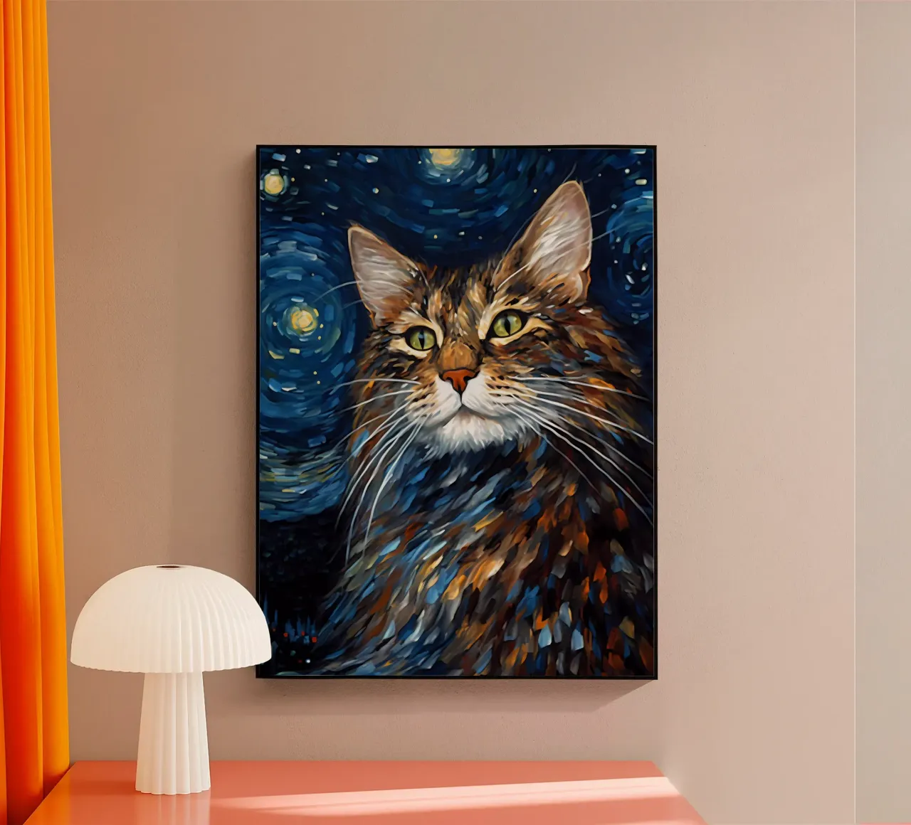Starry Night Cat plexiglass da Artsy Bessy