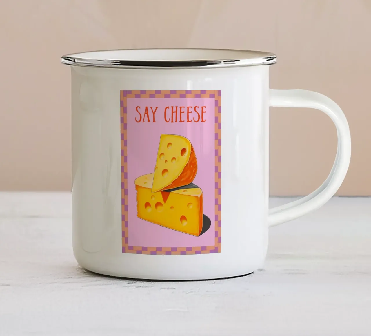 dire formaggio tazza in smalto da PitaraS