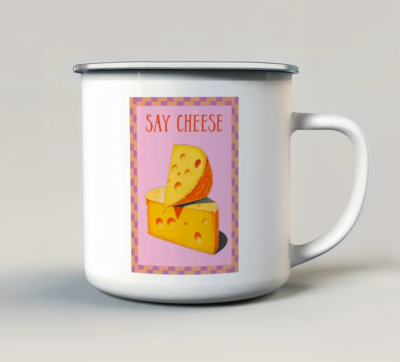 dire formaggio tazza in smalto da PitaraS