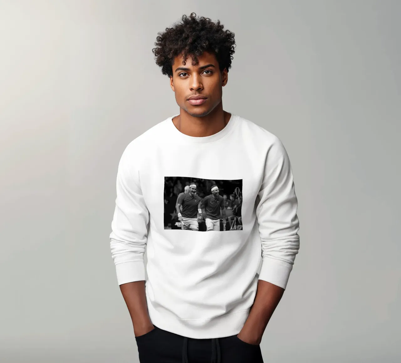 Roger Federer e Rafael Nadal (2022) felpa da BLACK WITH WHITE