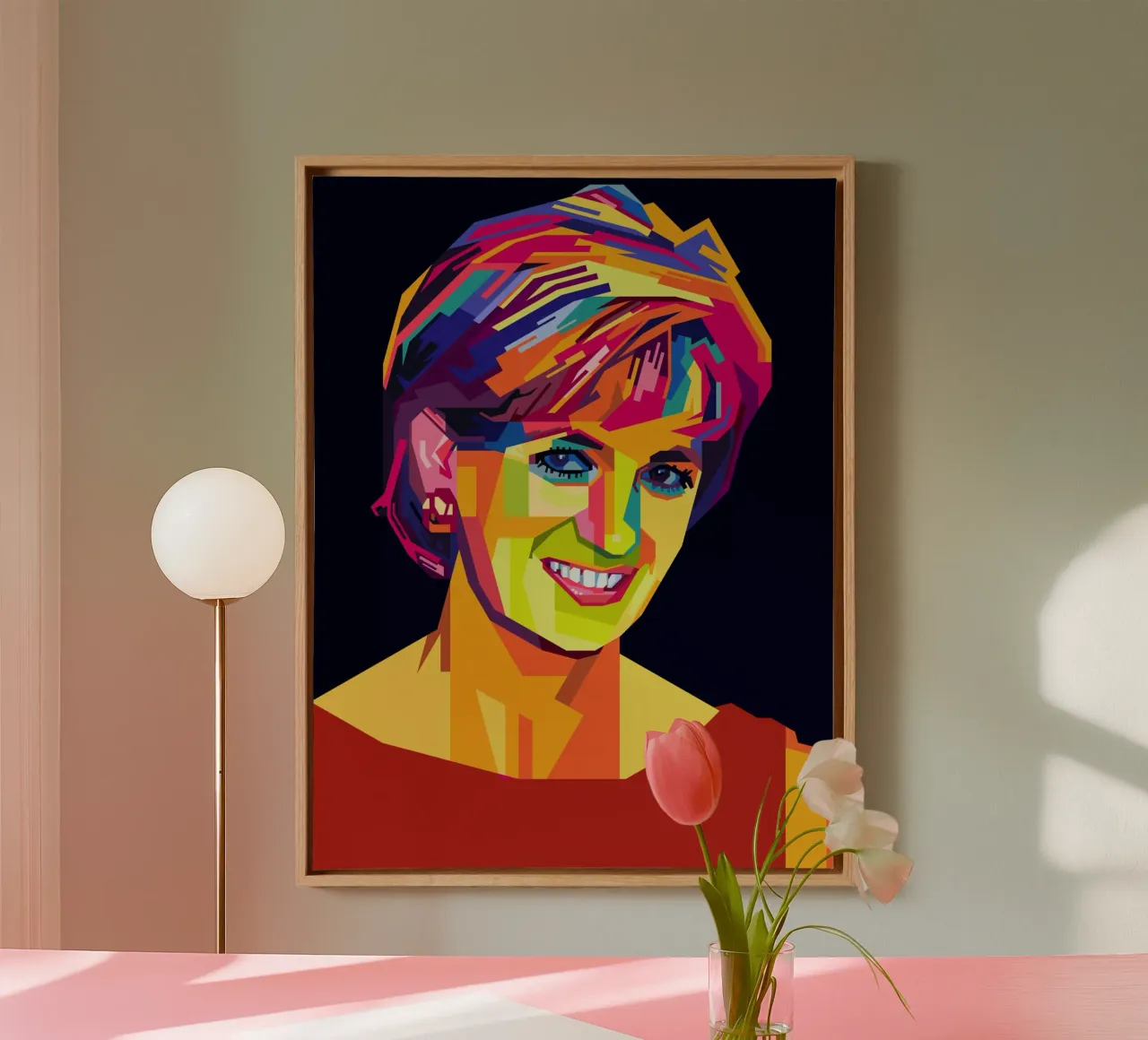 Diana Popart WPAP tela con Cornice a cassetta da KP Artwork