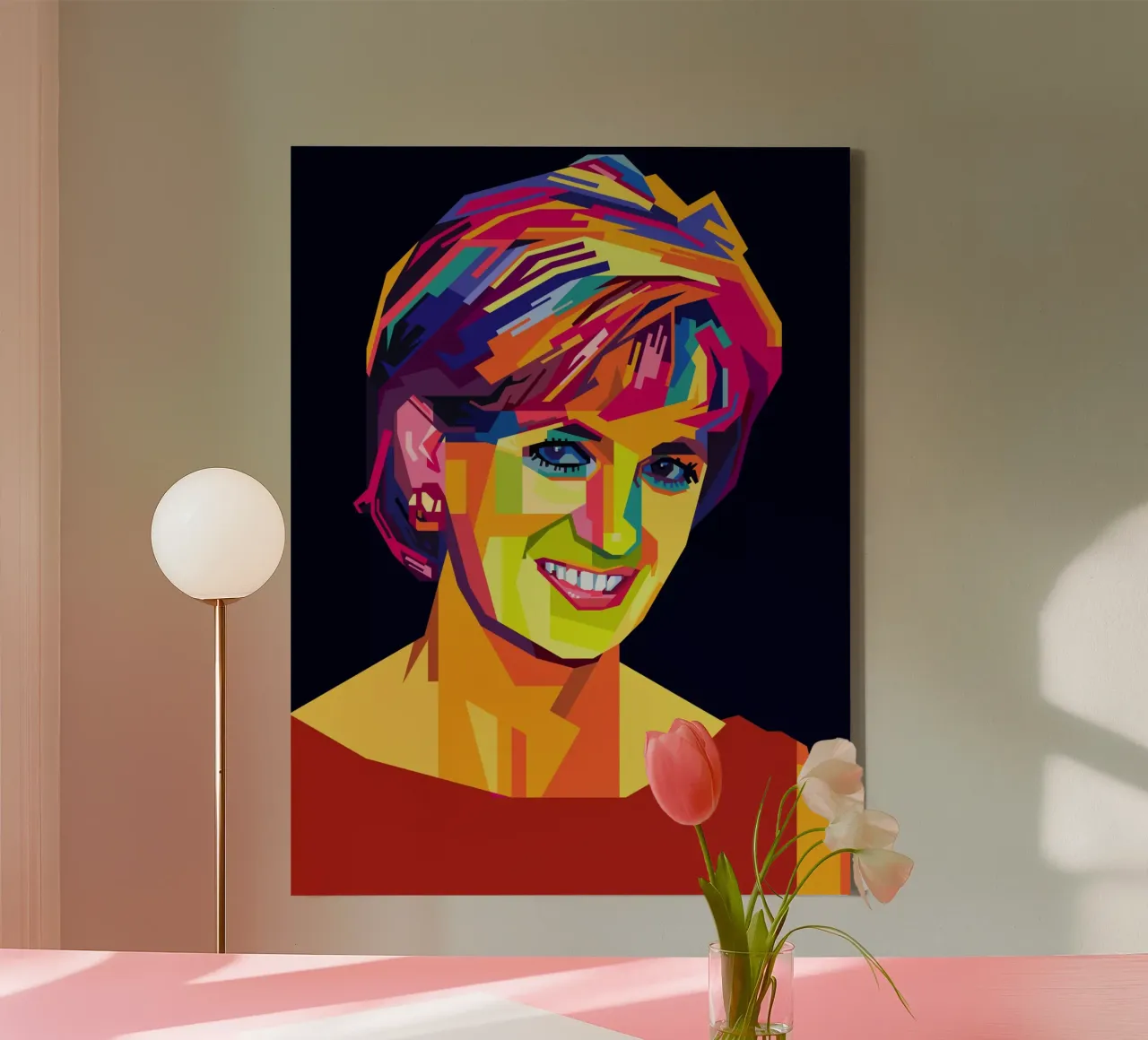 Diana Popart WPAP tela con Cornice a cassetta da KP Artwork