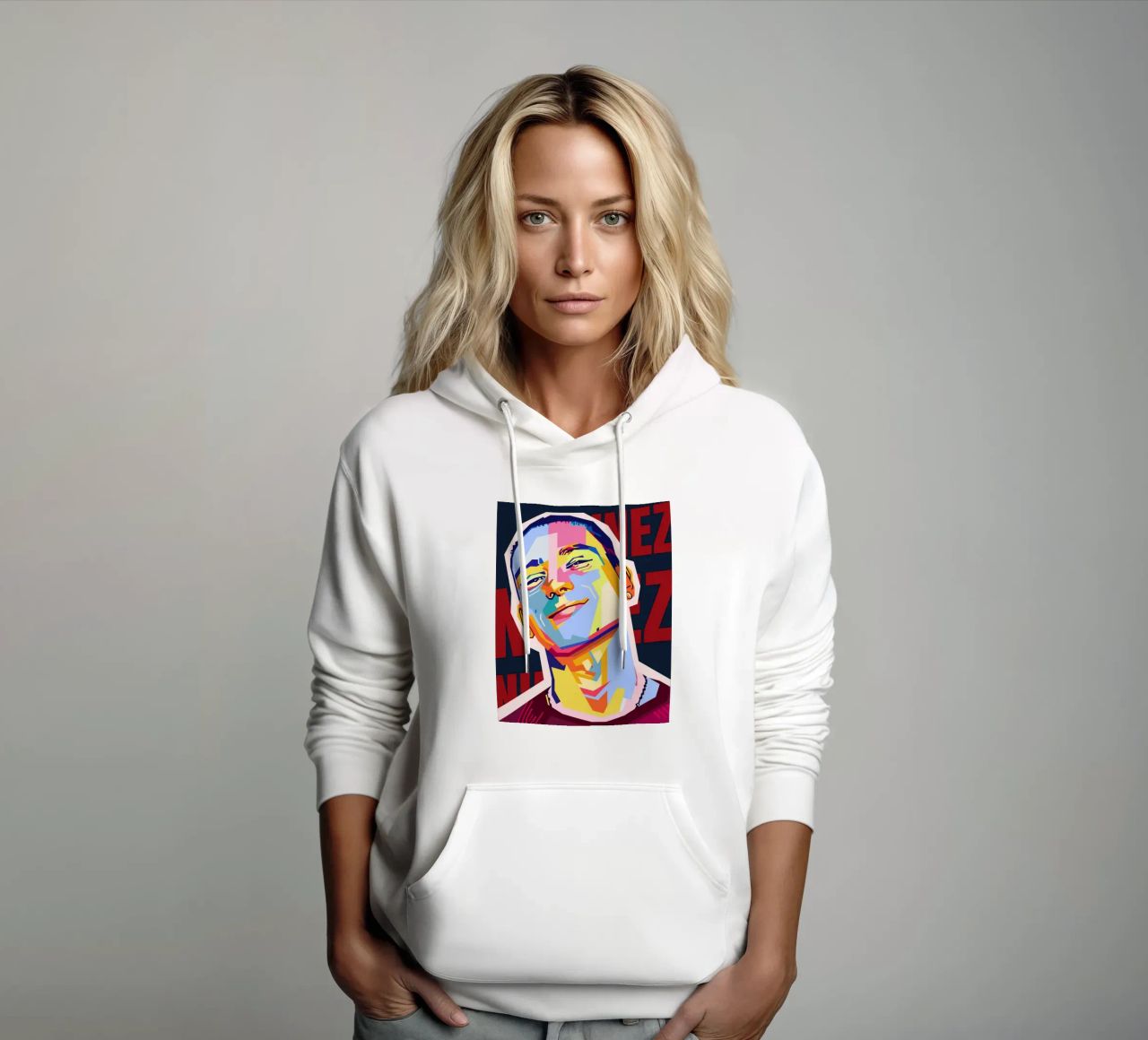Darwin Núñez Style WPAP felpa con cappuccio da KP Artwork