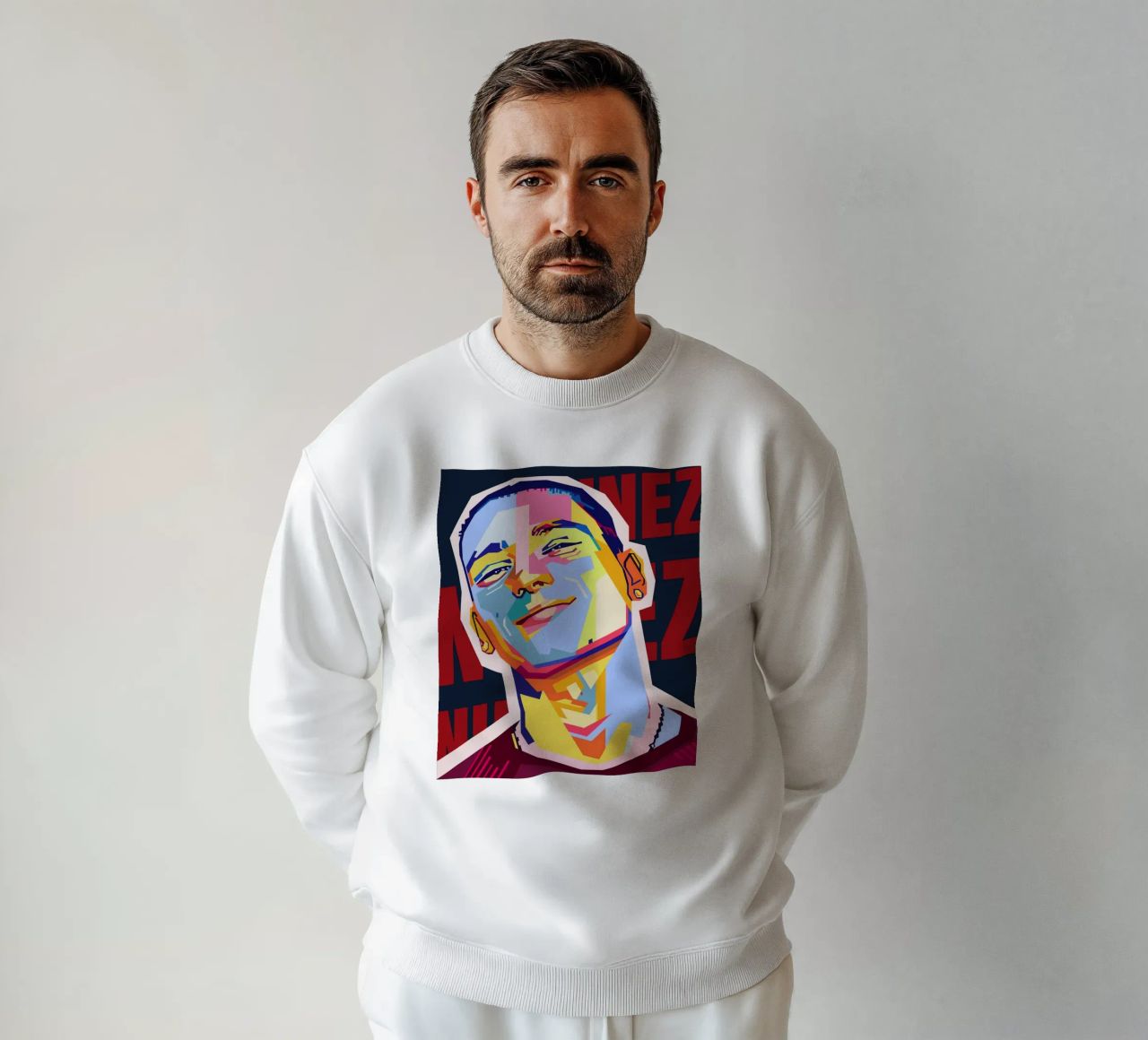 Darwin Núñez Style WPAP felpa da KP Artwork
