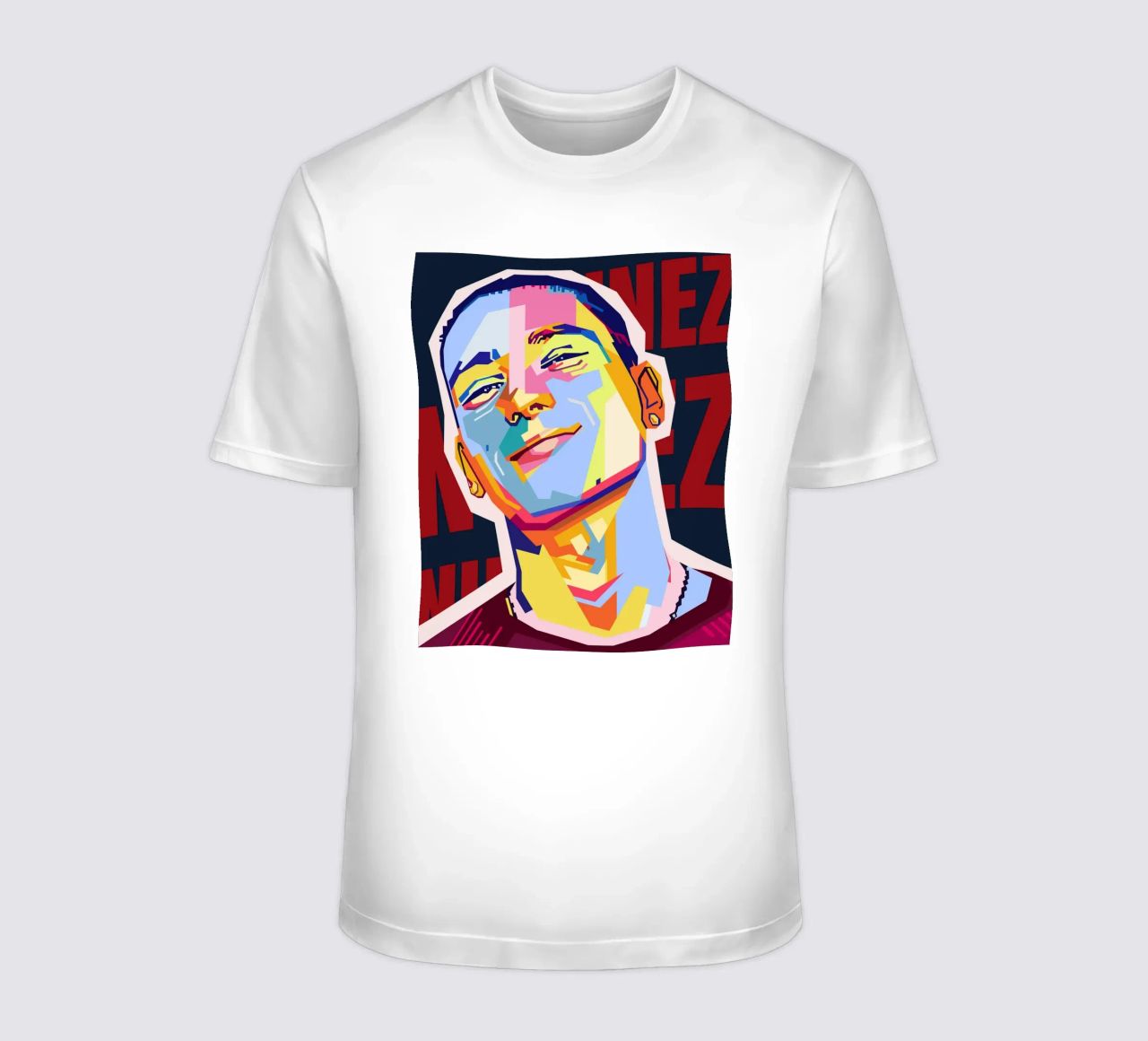 Darwin Núñez Style WPAP t-shirt da KP Artwork