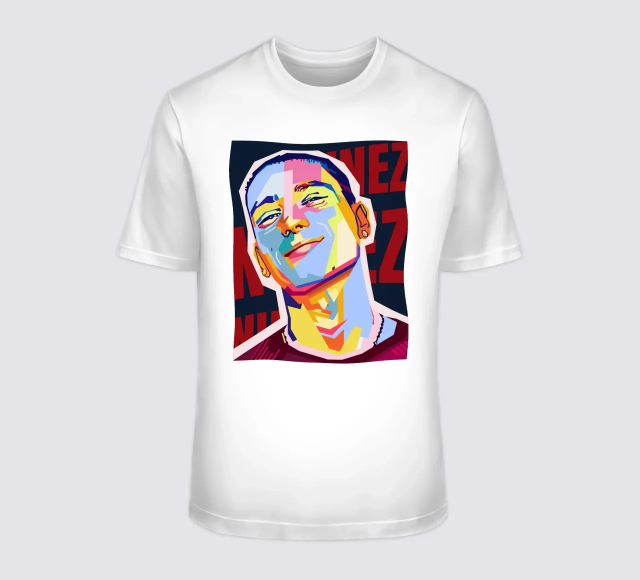 Darwin Núñez Style WPAP t-shirt da KP Artwork