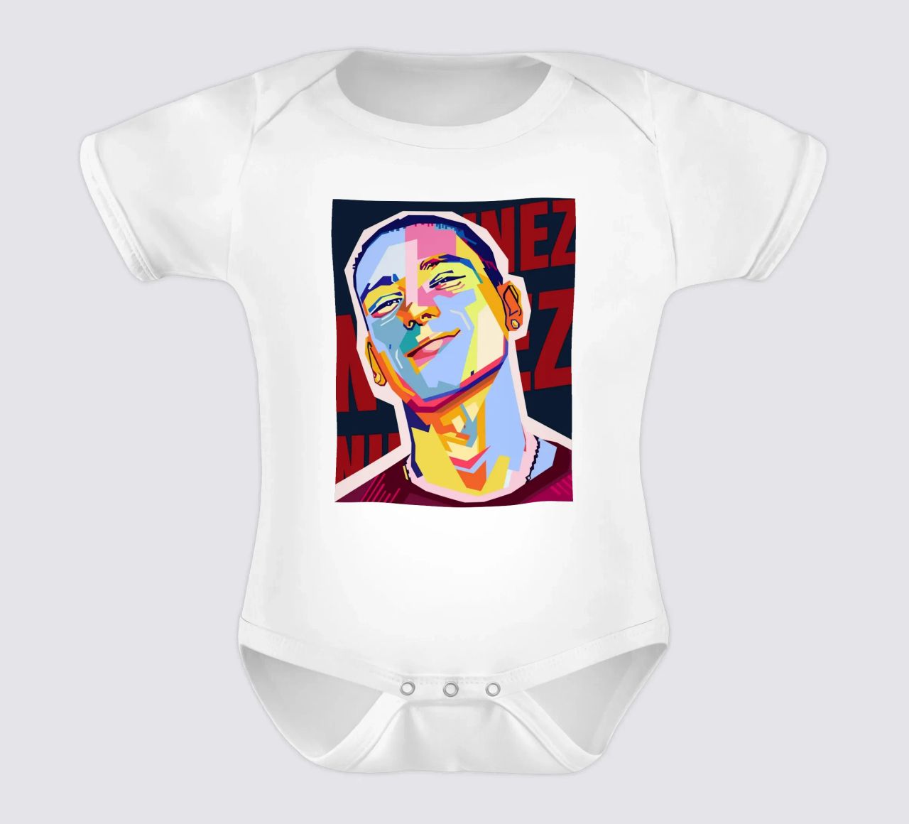 Darwin Núñez Style WPAP body neonato maniche corte da KP Artwork