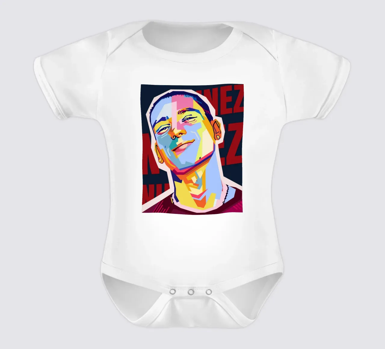 Darwin Núñez Style WPAP body neonato maniche corte da KP Artwork