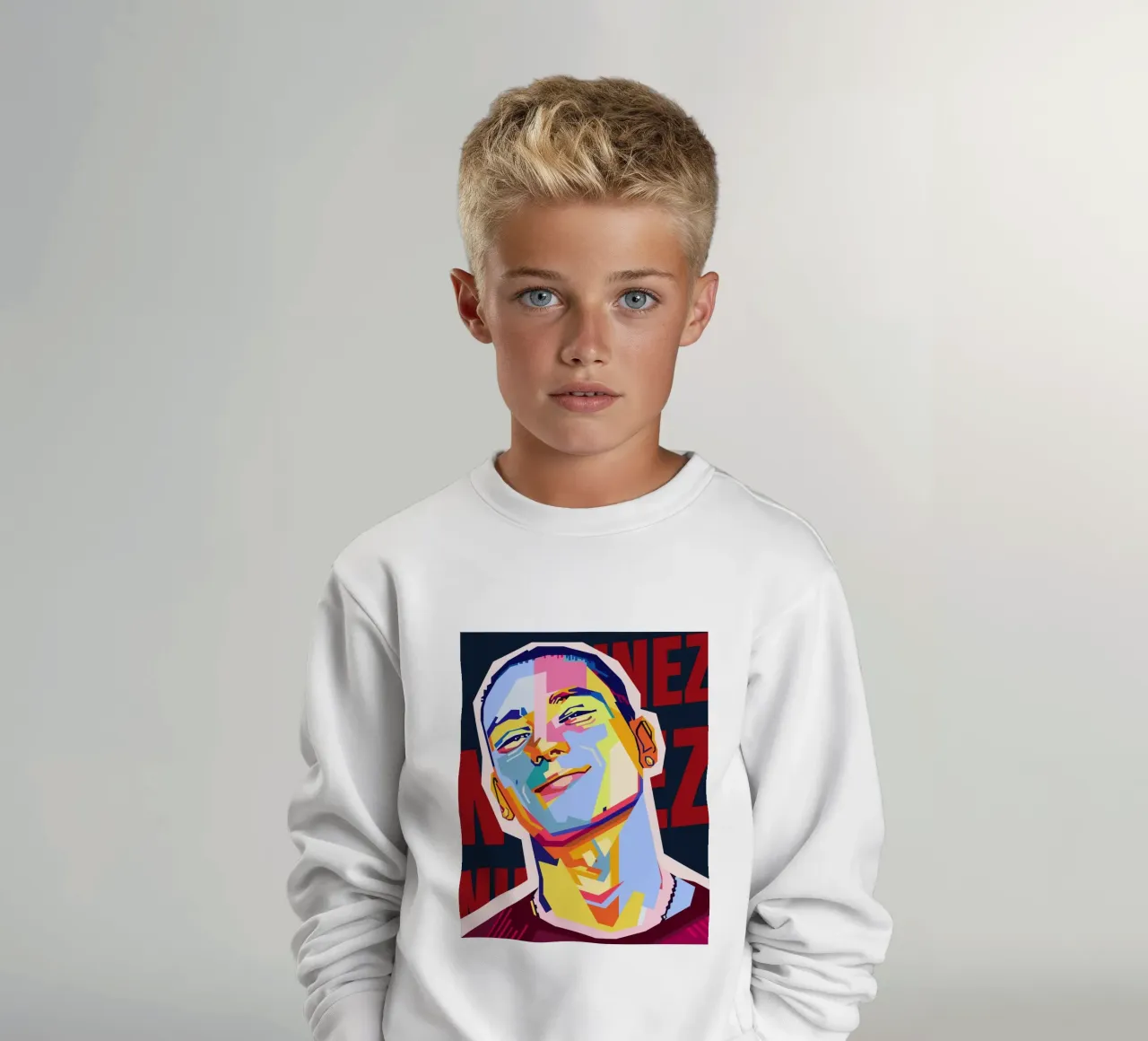 Darwin Núñez Style WPAP sudadera para niño de KP Artwork