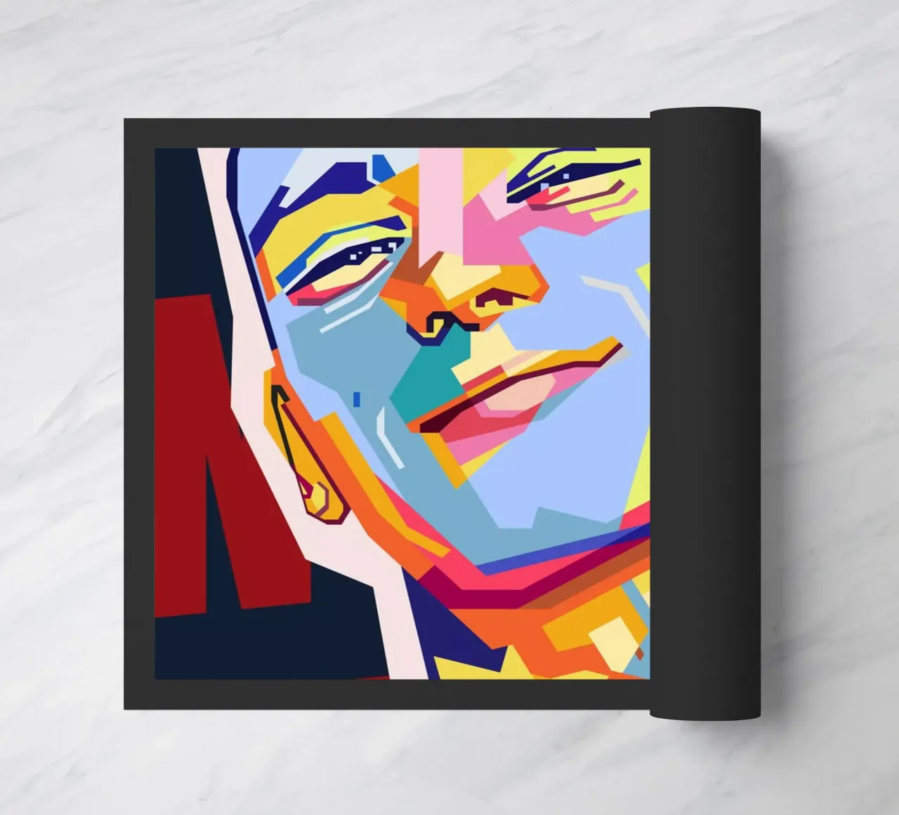 Darwin Núñez Style WPAP Fußmatte von KP Artwork