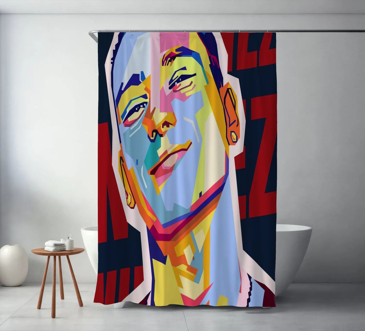 Darwin Núñez Style WPAP tenda da doccia da KP Artwork