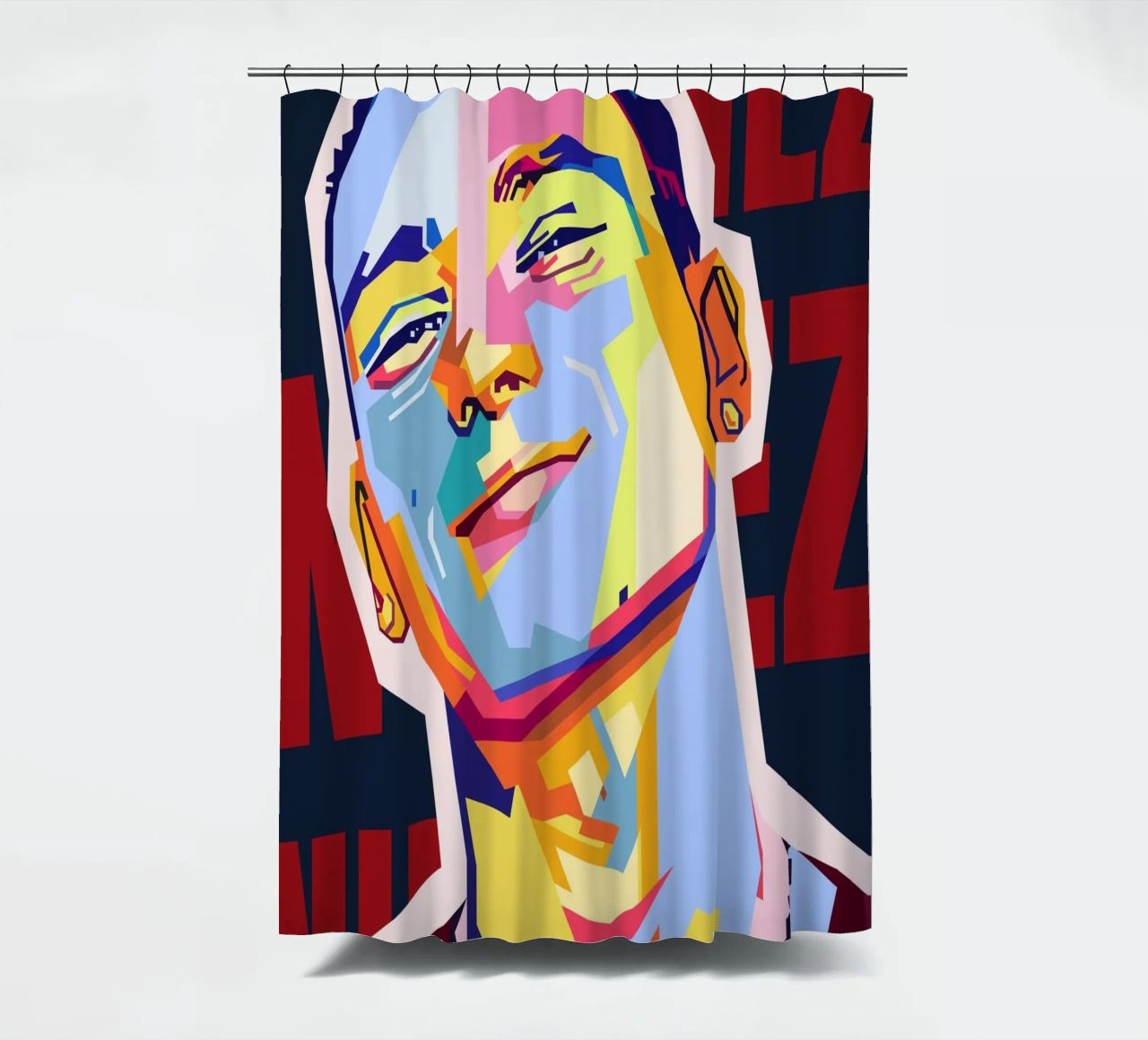 Darwin Núñez Style WPAP tenda da doccia da KP Artwork
