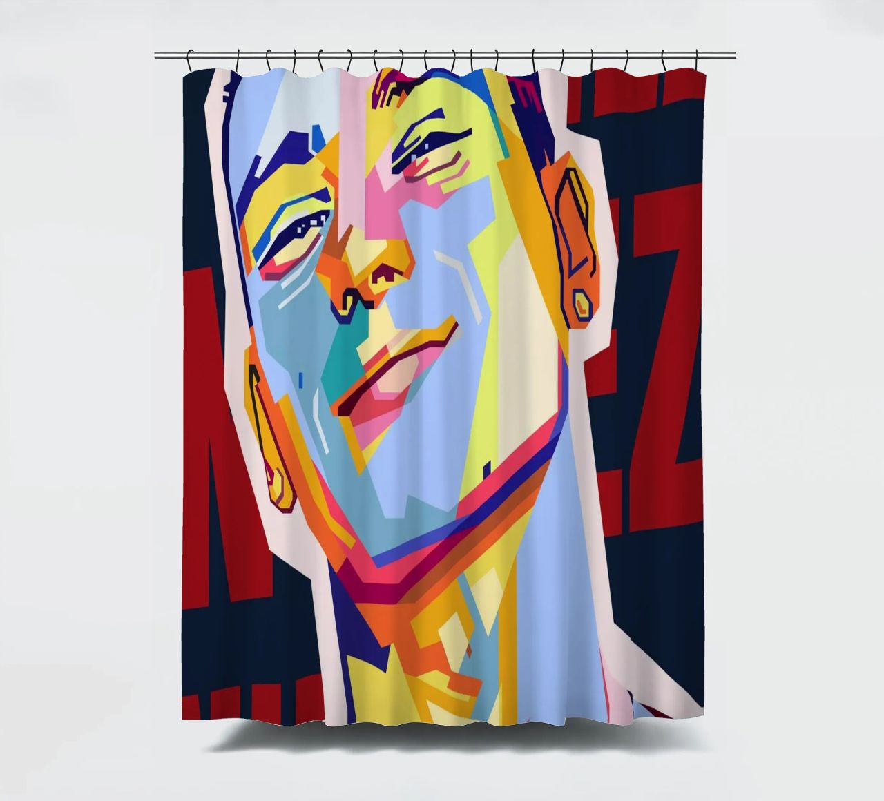 Darwin Núñez Style WPAP tenda da doccia da KP Artwork