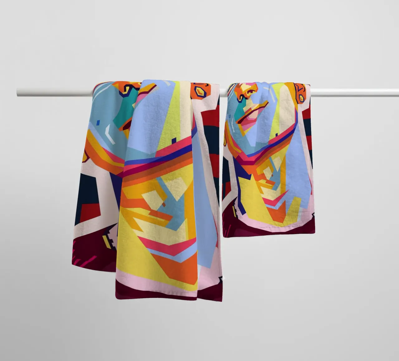 Darwin Núñez Style WPAP towel by KP Artwork
