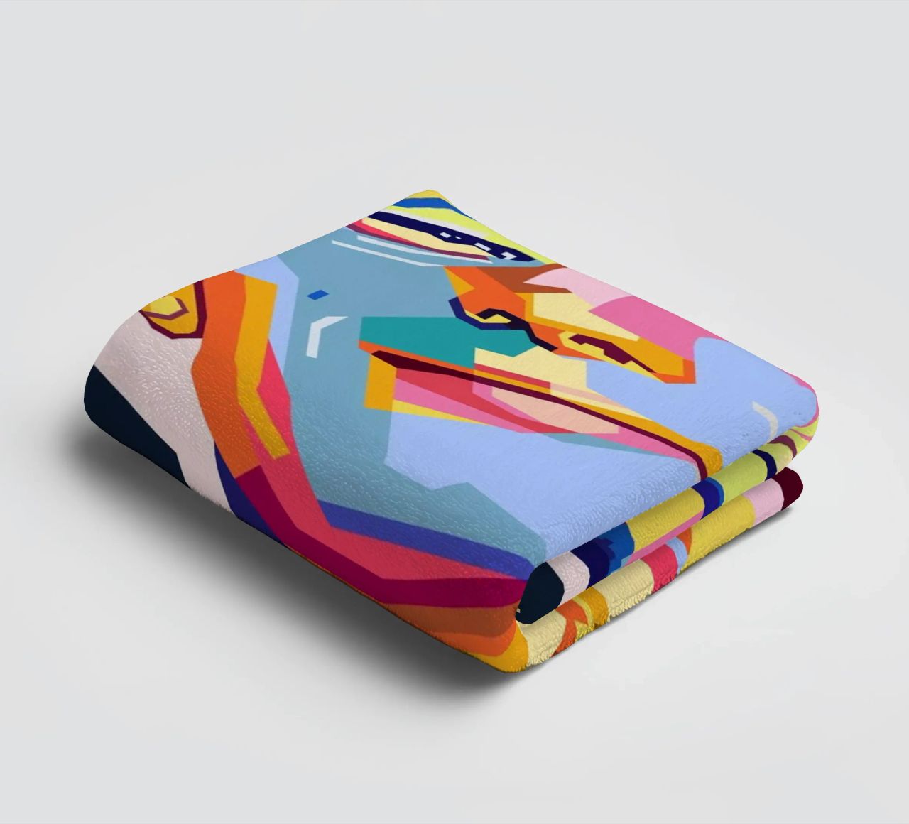 Darwin Núñez Style WPAP asciugamano da bagno da KP Artwork