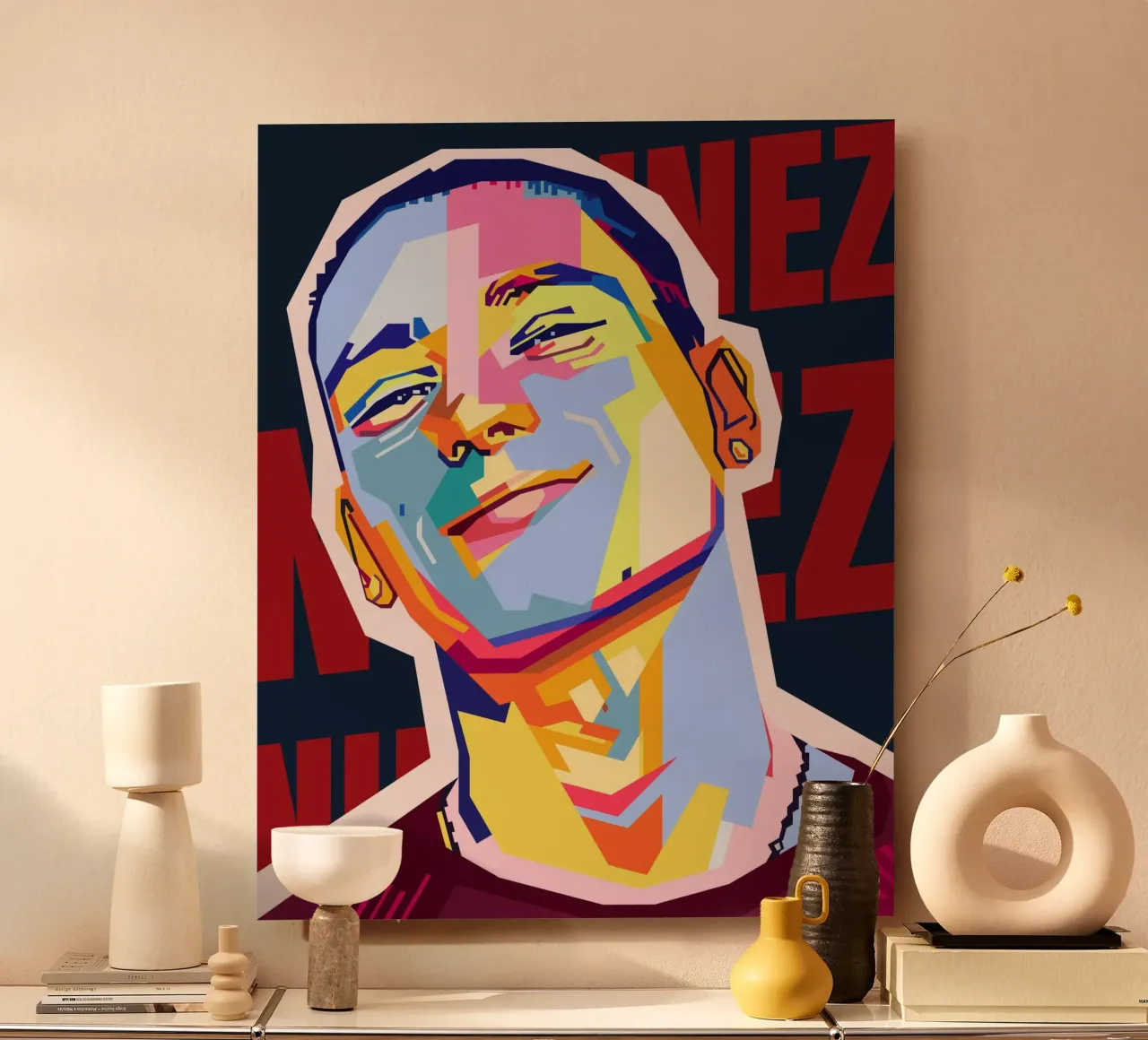 Darwin Núñez Style WPAP pannello forex da KP Artwork