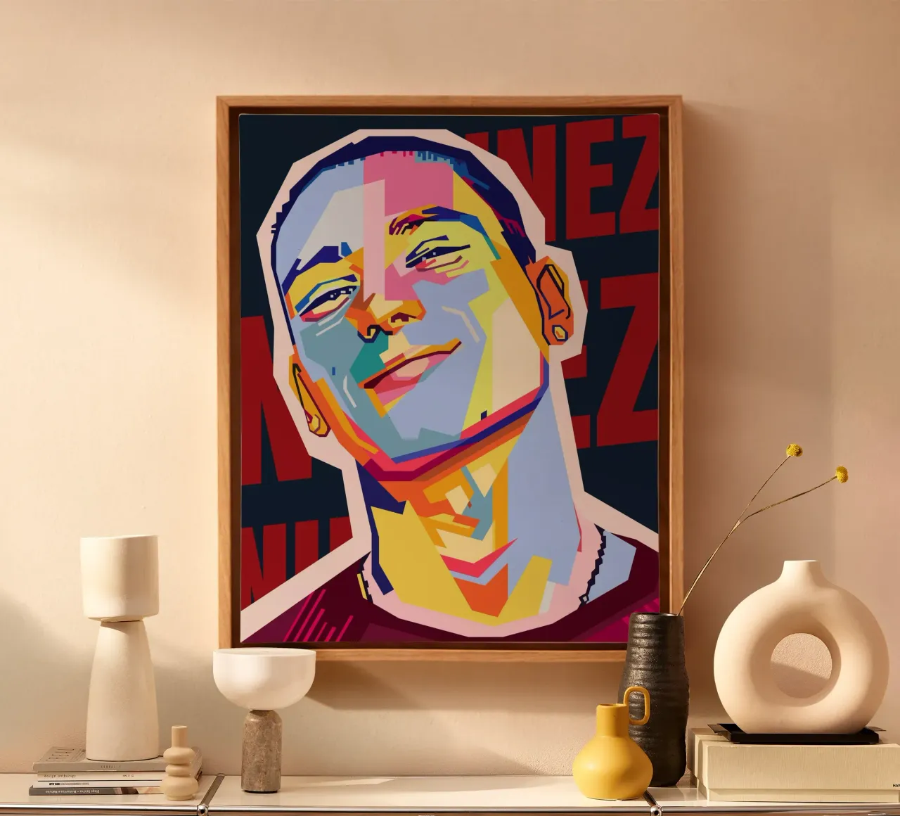 Darwin Núñez Style WPAP tela da KP Artwork